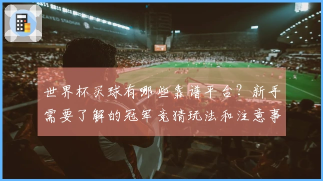 世界杯买球有哪些靠谱平台？新手需要了解的冠军竞猜玩法和注意事项